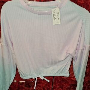 Sugar & Jade NWT Pastel Ombre Long Sleeve Top Tie Waist Size Small (8)
